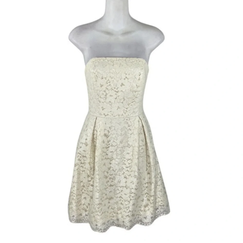 Lilly Pulitzer Marielle Cameo White Strapless Flare Dress NN1 - Picture 3 of 13